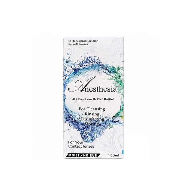 ANESTHESIA All Functions in one bottle! Multi-Purpose Solution for Contact Lens Protection 150ml انيسثيشا محلول متعدد الأغراض لحماية العدسات اللاصقة